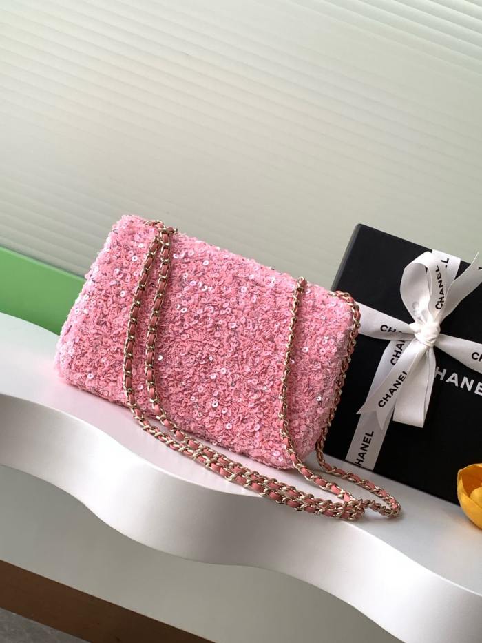 24K Classic Flap Sequin Bag “20x13x7cm” -058 =A69900