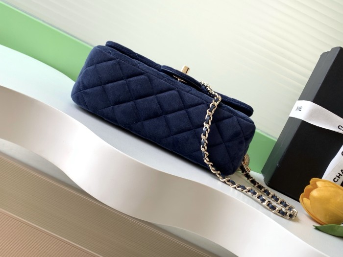 25A Classic Flap Velvet Bag with Crystal Ball “20x13x7cm” -036 =AS1787