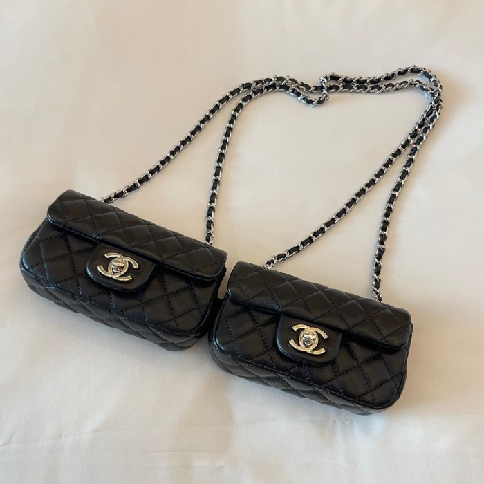 Vintage Twin Flap Bag “14x8x4cm” -088 =