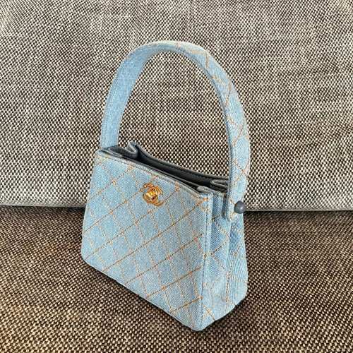 Vintage Denim Mini Handbag “18x13x7cm” -087 =