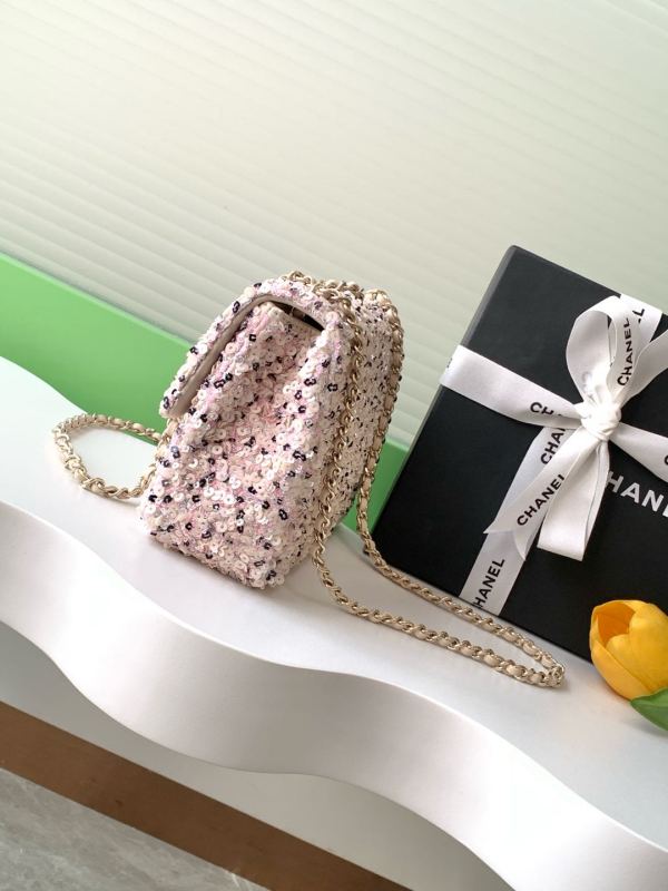 24K Classic Flap Sequin Bag “20x13x7cm” -058 =A69900