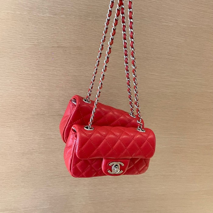 Vintage Twin Flap Bag “14x8x4cm” -088 =