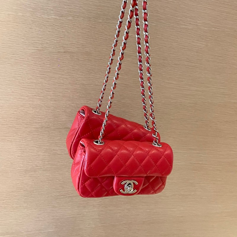 Vintage Twin Flap Bag “14x8x4cm” -088 =