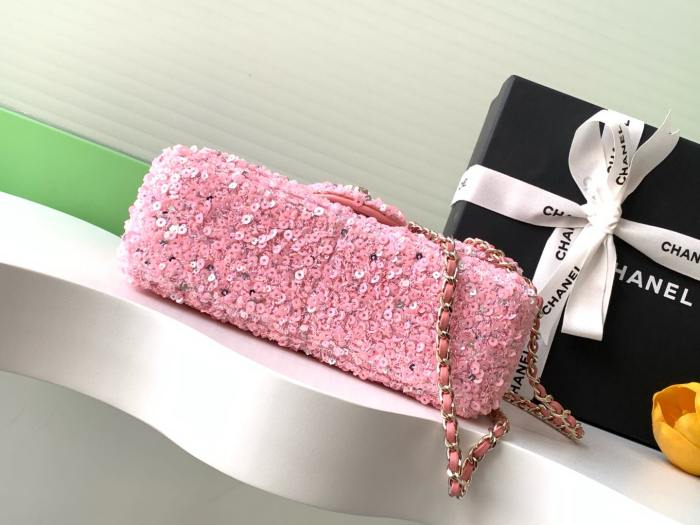 24K Classic Flap Sequin Bag “20x13x7cm” -058 =A69900