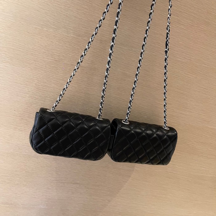 Vintage Twin Flap Bag “14x8x4cm” -088 =