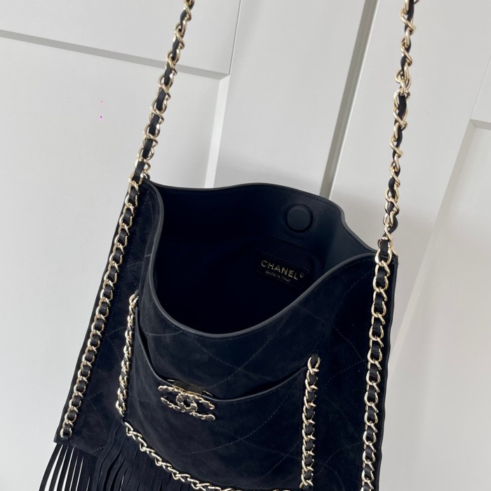 Vintage Fringe Tote Bag “25x30x6cm” -059 =