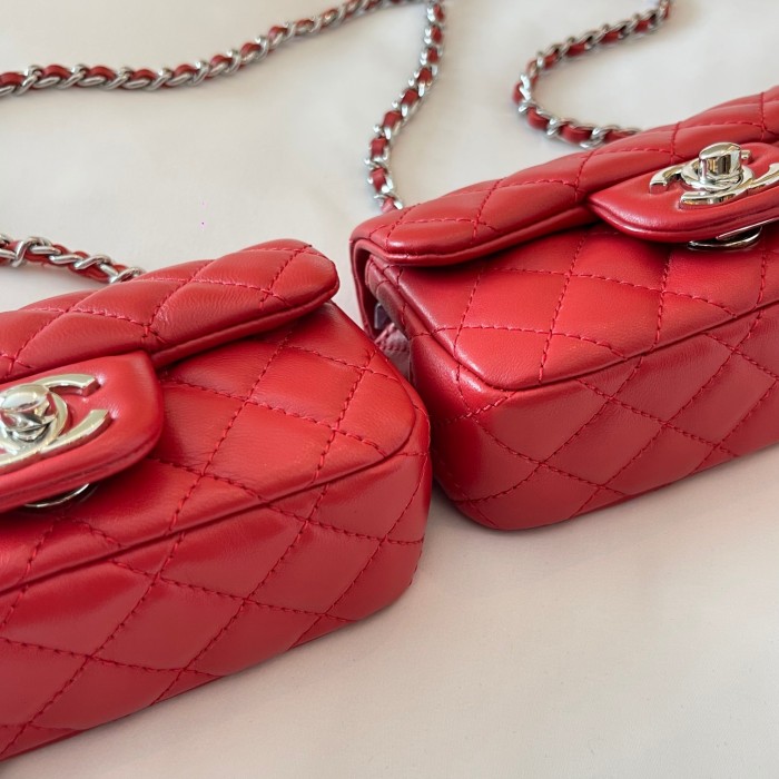 Vintage Twin Flap Bag “14x8x4cm” -088 =