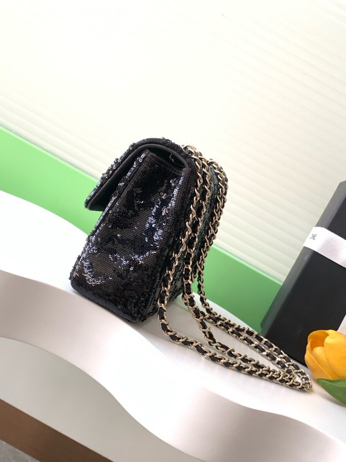 24K Classic Flap Sequin Bag “20x13x7cm” -058 =A69900