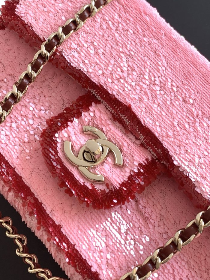 26C Classic Flap Sequin Bag “21x14x8cm” -058 =AS4561