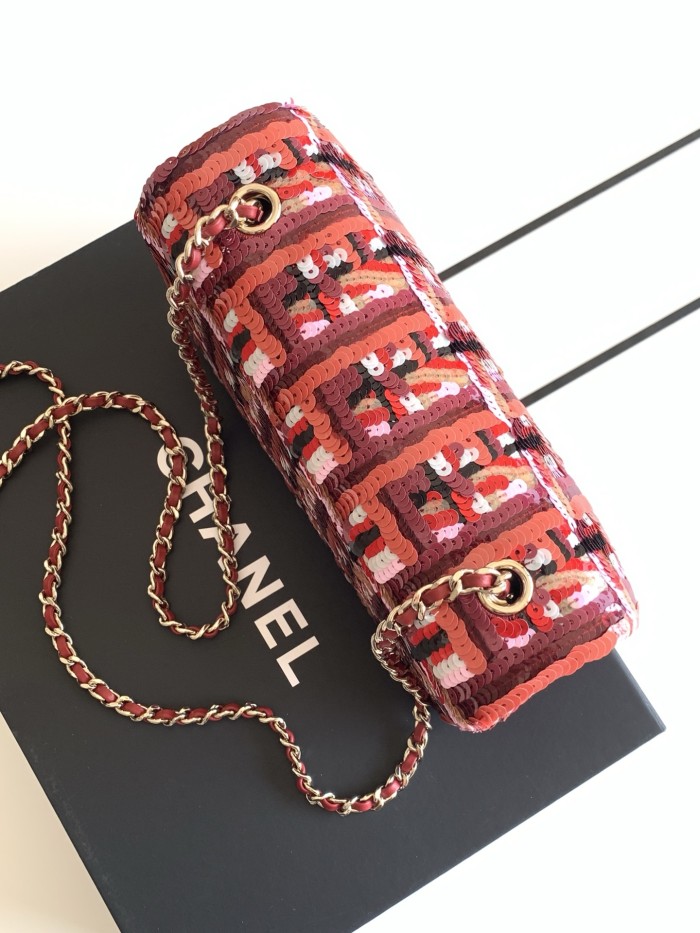 26C Classic Flap Sequin Bag “21x14x8cm” -058 =AS4561