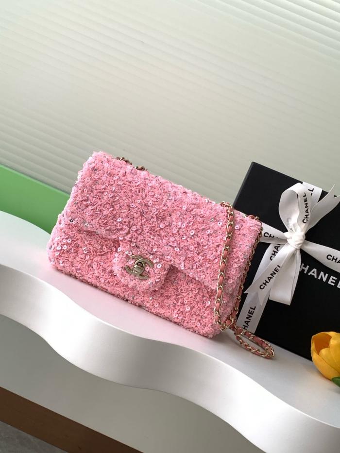 24K Classic Flap Sequin Bag “20x13x7cm” -058 =A69900