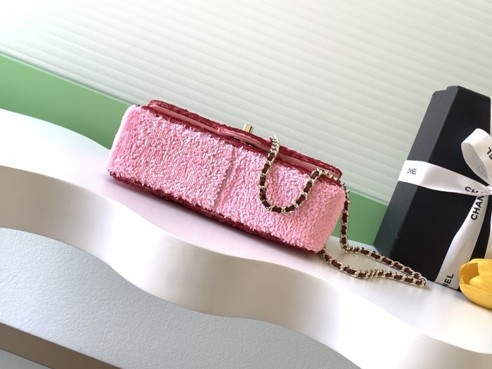 26C Classic Flap Sequin Bag “21x14x8cm” -058 =AS4561