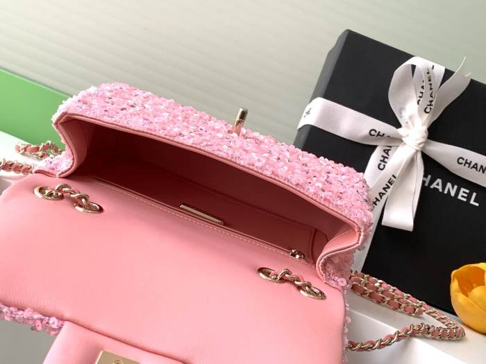24K Classic Flap Sequin Bag “20x13x7cm” -058 =A69900