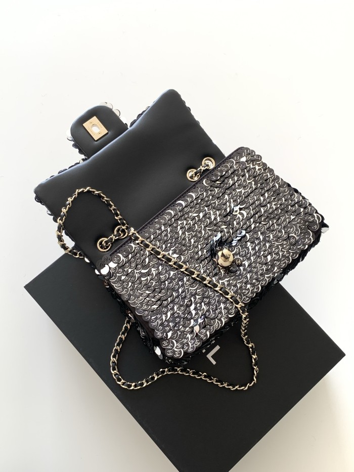 26C Classic Flap Sequin Bag “21x14x8cm” -058 =AS4561
