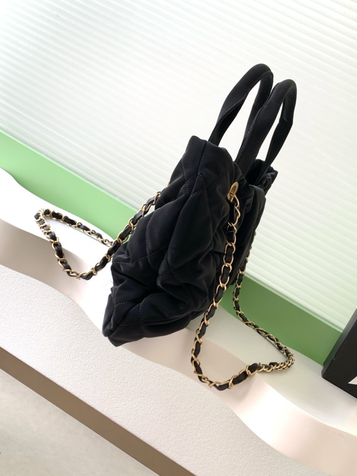 25K Bow Large Velvet Tote Bag “38x29x5cm” -007 =AS5851