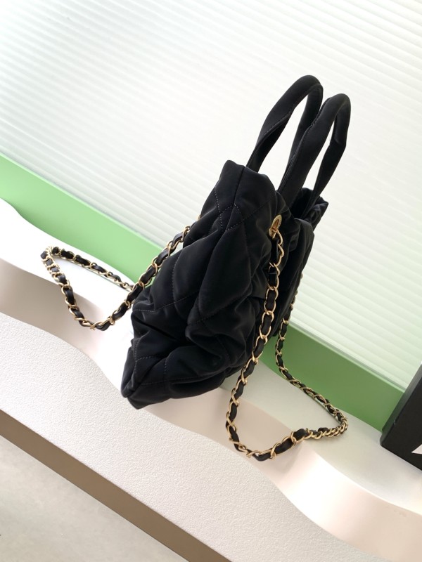 25K Bow Large Velvet Tote Bag “38x29x5cm” -007 =AS5851