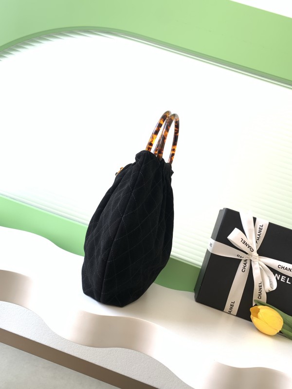 26C Large Suede Tortoiseshell Handle Bag “32x26x14cm” -086 =AS6010
