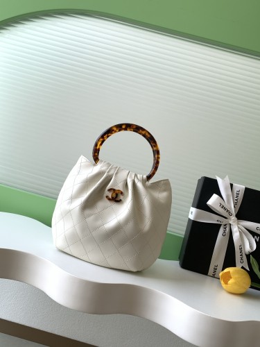 26C Medium Lambskin Tortoiseshell Handle Bag “24x18x12cm” -046 =AS6022