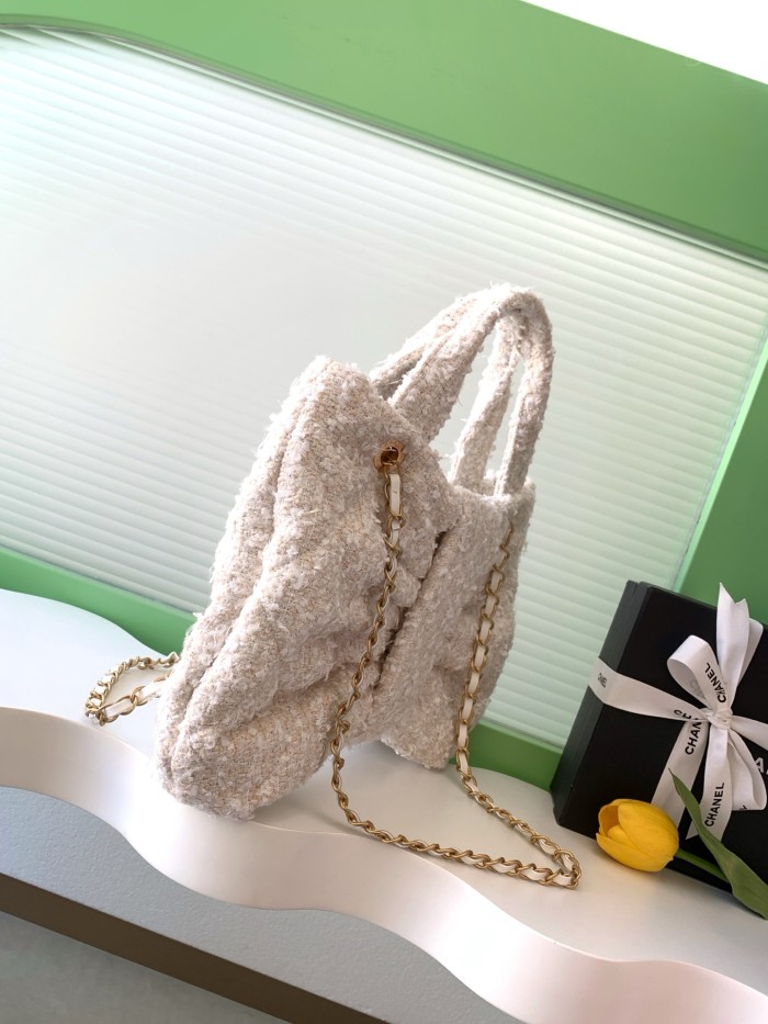 25K Bow Small Tweed Tote Bag “26x18x5cm” -036 =AS5849