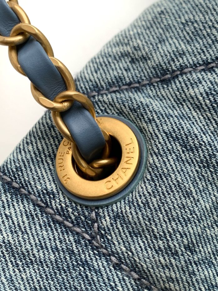 25K Large Denim Messenger Bag “45x27x10cm” -088 =AS5727