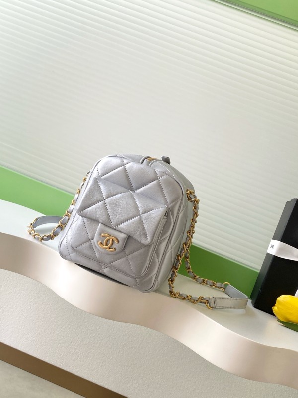 25K Large Lambskin Bowling Bag “27x18.5x13.5cm” -008 =AS5791