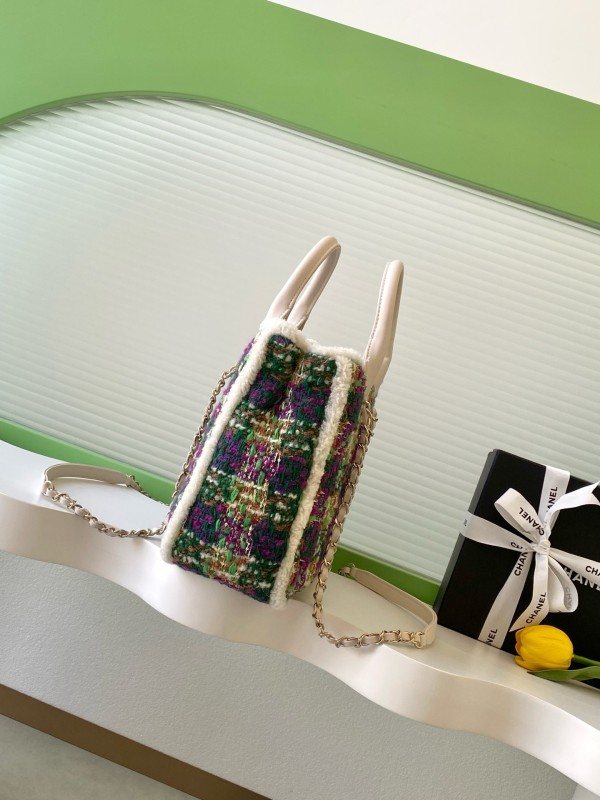 25N Small Tweed Tote Bag “33.5x24x11cm” -028 =AS5688