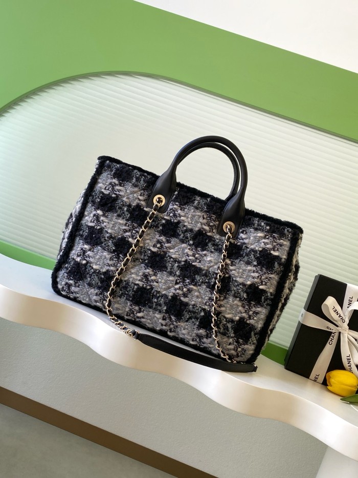 25N Tweed Tote Bag “39.5x27.5x16cm” -068 =AS5689