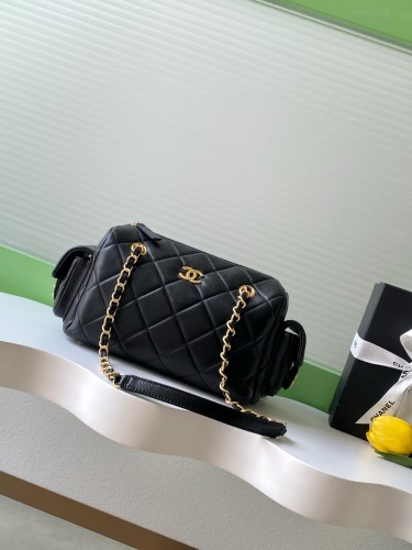 25K Lambskin Bowling Bag “24x15.5x11.5cm” -087 =AS5792