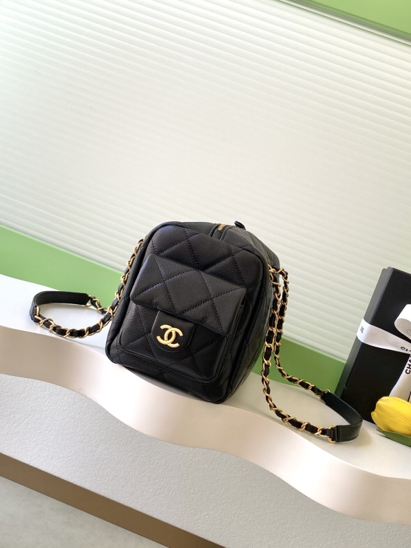 25K Large Caviar Bowling Bag “27x18.5x13.5cm” -008 =AS5791