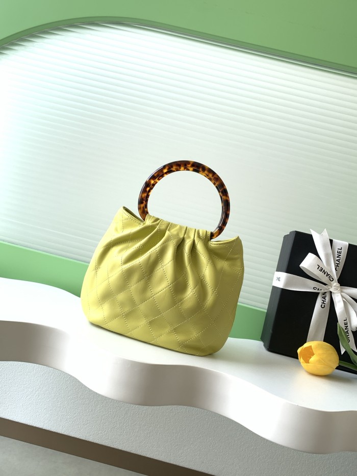26C Medium Lambskin Tortoiseshell Handle Bag “24x18x12cm” -046 =AS6022