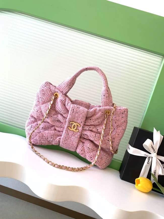 25K Bow Small Tweed Tote Bag “26x18x5cm” -036 =AS5849