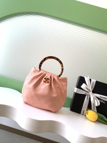 26C Medium Lambskin Tortoiseshell Handle Bag “24x18x12cm” -046 =AS6022