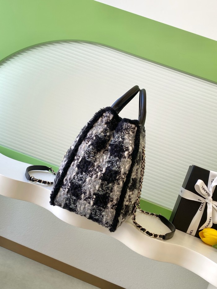 25N Tweed Tote Bag “39.5x27.5x16cm” -068 =AS5689