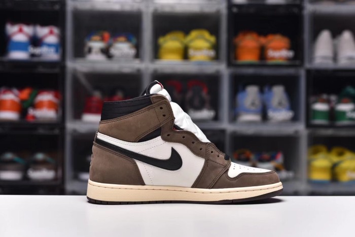 Travis Scott x AirJordan 1 Retro High OG Mocha(Unisex)36-47=