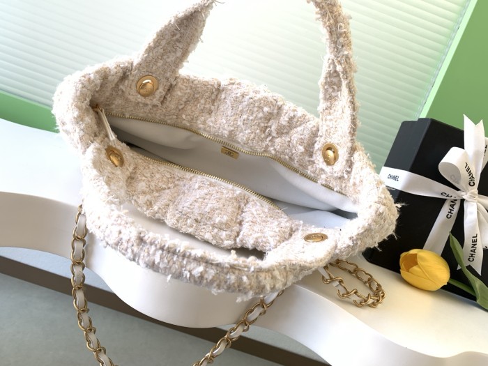 25K Bow Small Tweed Tote Bag “26x18x5cm” -036 =AS5849