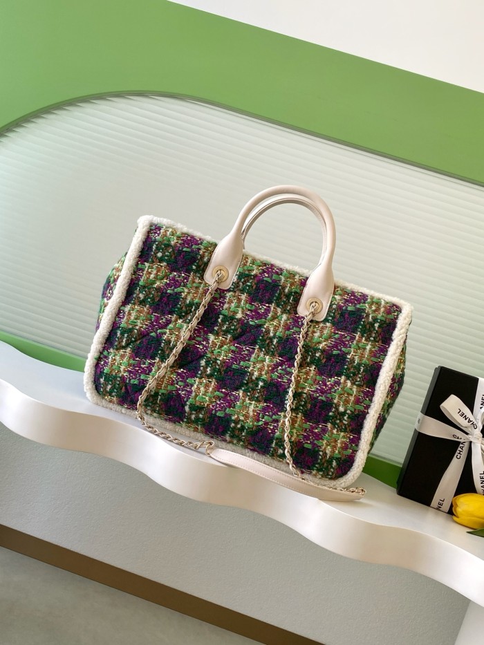 25N Tweed Tote Bag “39.5x27.5x16cm” -068 =AS5689