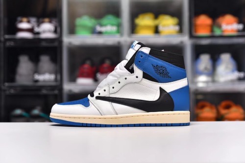 Air Jordan 1 X Fragment X Travis Scott Military Blue (Unisex)36-47=