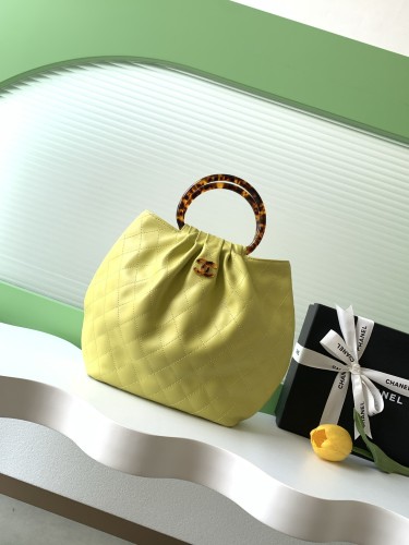 26C Large Lambskin Tortoiseshell Handle Bag “32x26x14cm” -007 =AS6010