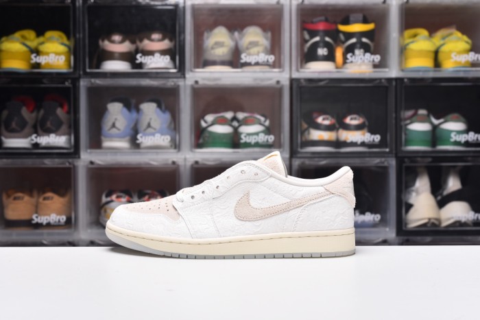 Chris Paul × Jordan Air 1 Low OG Light Cream and Sail(Unisex)36-47=