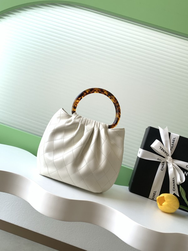 26C Medium Lambskin Tortoiseshell Handle Bag “24x18x12cm” -046 =AS6022