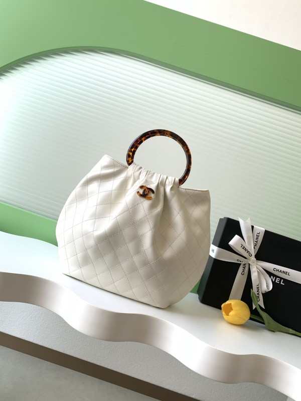 26C Large Lambskin Tortoiseshell Handle Bag “32x26x14cm” -007 =AS6010