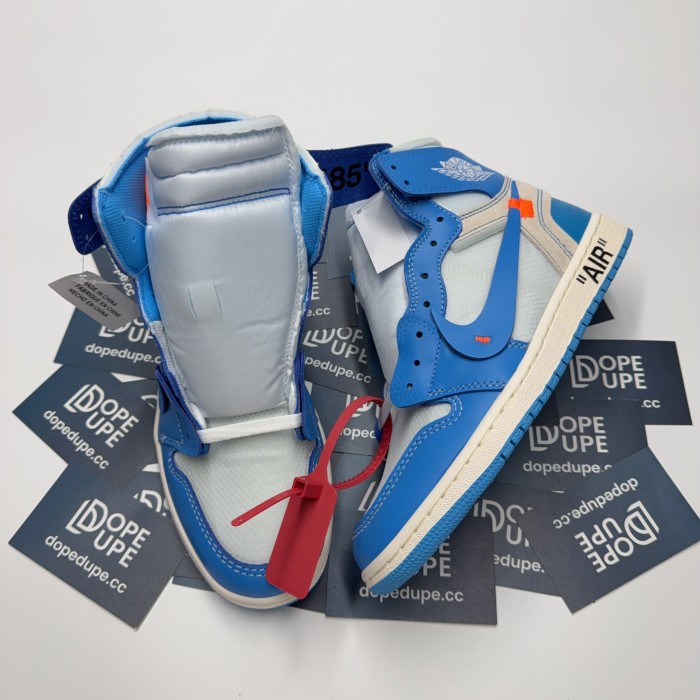 Air Jordan 1 X OFF-White University Blue UNT Ten Ten(Unisex)36-47