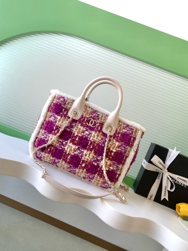 25N Small Tweed Tote Bag “33.5x24x11cm” -028 =AS5688