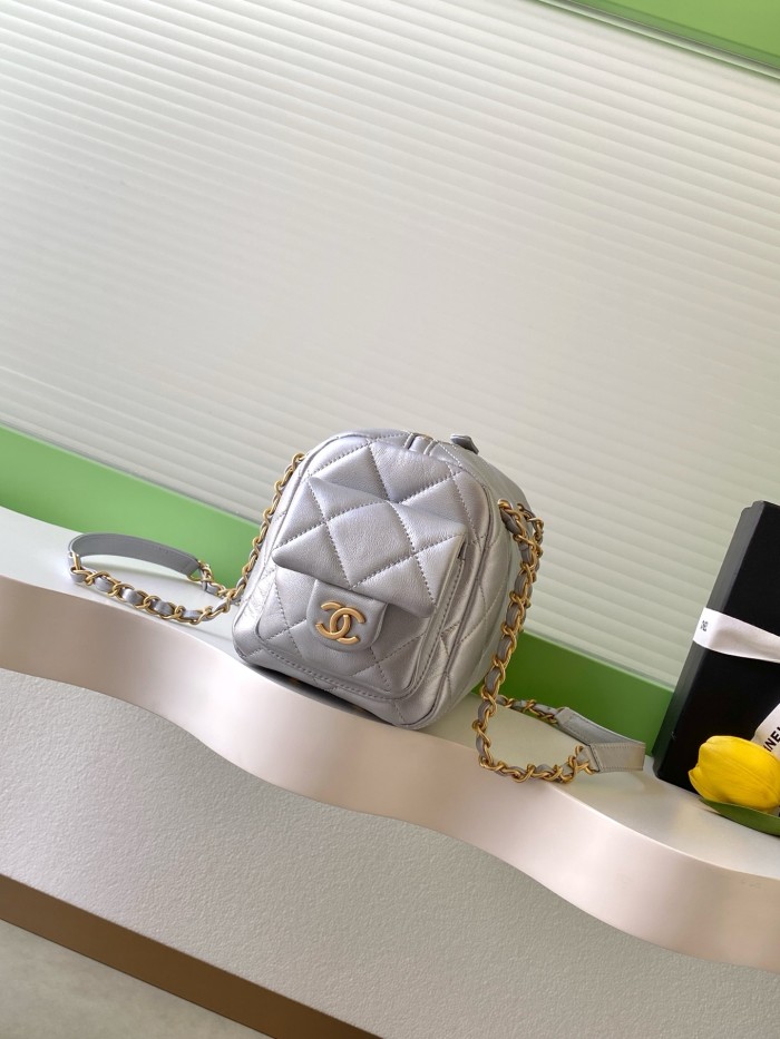 25K Lambskin Bowling Bag “24x15.5x11.5cm” -087 =AS5792