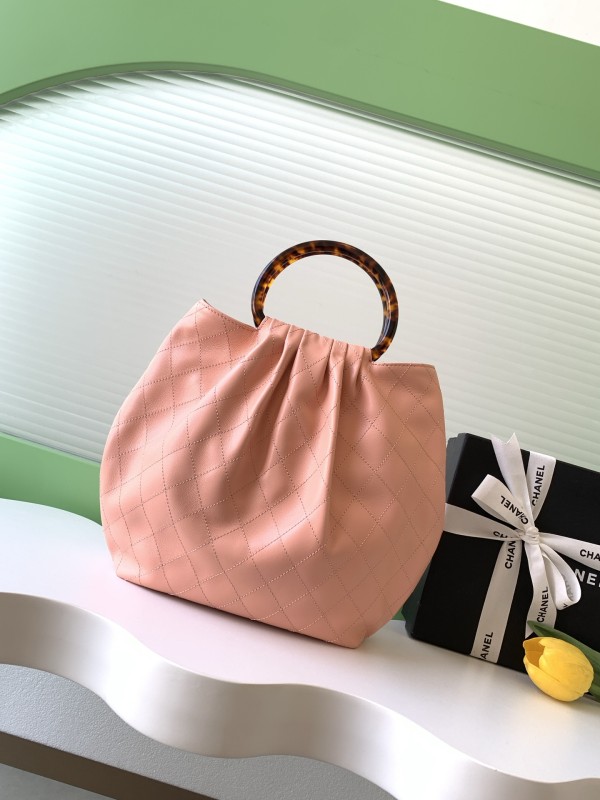 26C Large Lambskin Tortoiseshell Handle Bag “32x26x14cm” -007 =AS6010
