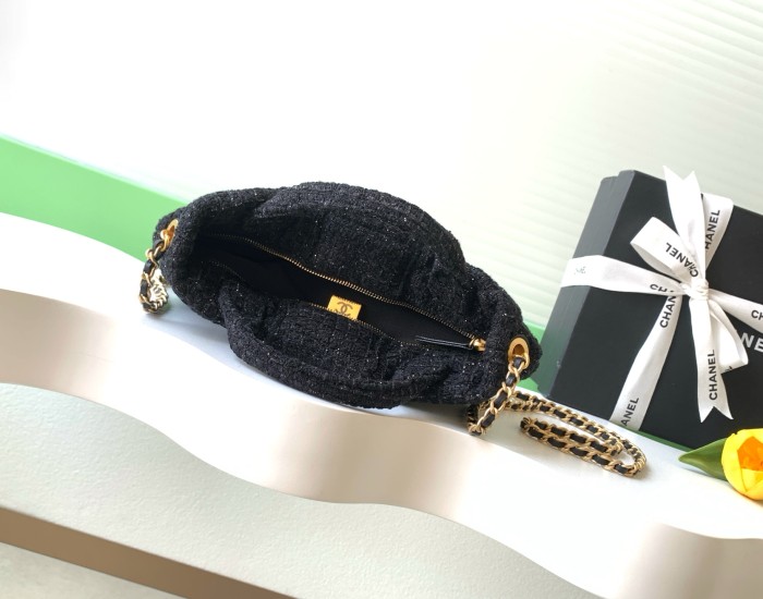 25K Bow Small Tweed Tote Bag “26x18x5cm” -036 =AS5849
