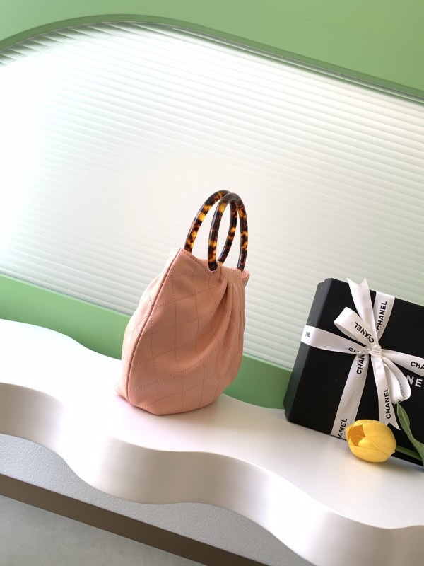26C Medium Lambskin Tortoiseshell Handle Bag “24x18x12cm” -046 =AS6022