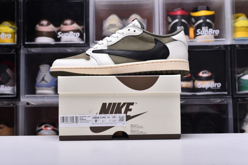 Travis Scott x Jordan Air Jordan 1 Low OG Medium Olive(Unisex)36-47=