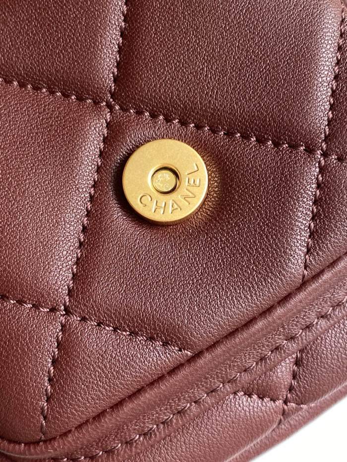 25K Lambskin Bowling Bag “24x15.5x11.5cm” -087 =AS5792
