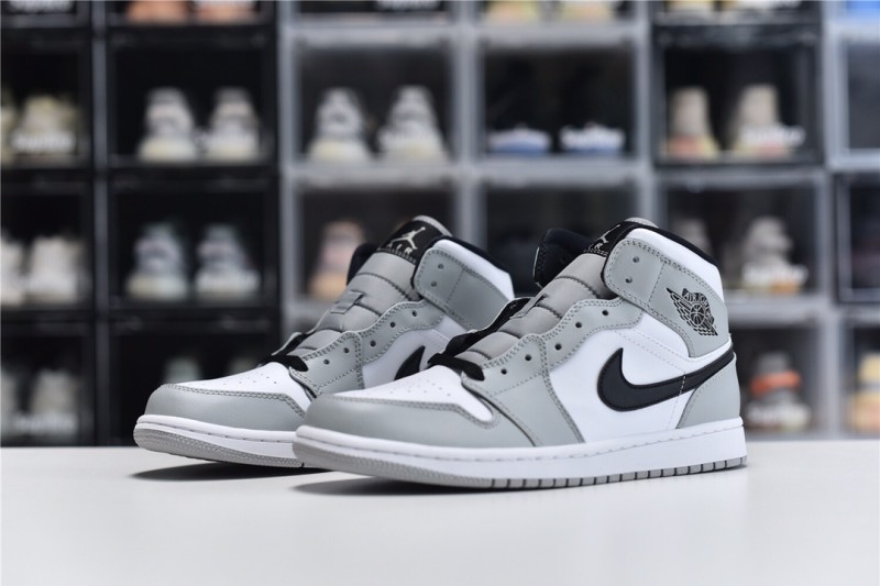 Air Jordan 1 Mid Light Smoke Grey(Unisex)36-47=